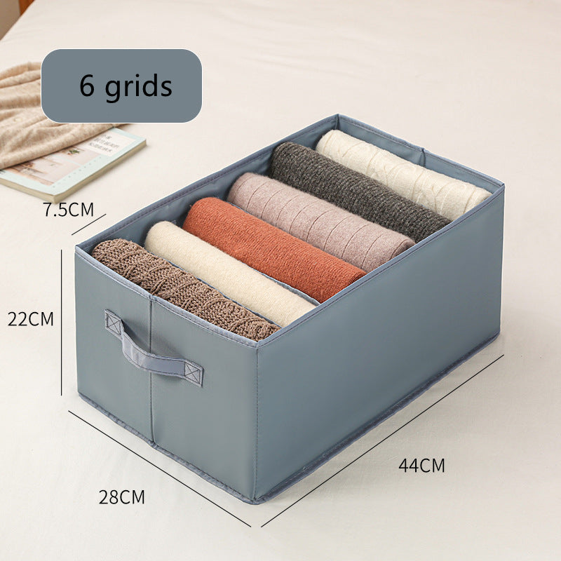 Foldable Drawer Organizer Box | Closet Storage Bin with Dividers for Clothes, Jeans & Sweaters Secondary image
