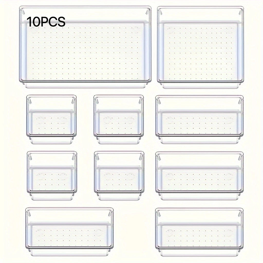 Desktop Drawer Organizer Bin | Plastic Storage Box for Stationery, Makeup & Small Items Secondary image