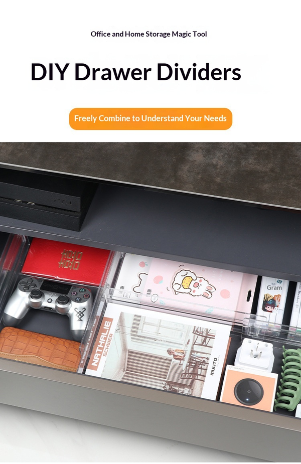 Adjustable Drawer Dividers | Expandable Closet & Kitchen Organizer for Flexible Storage