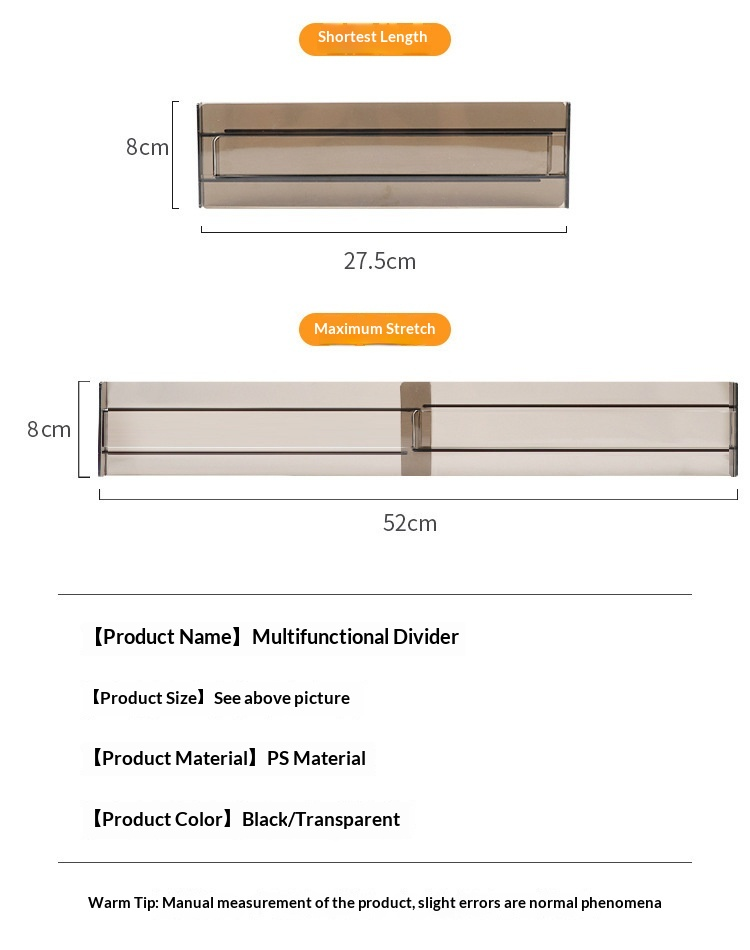 Adjustable Drawer Dividers | Expandable Closet & Kitchen Organizer for Flexible Storage