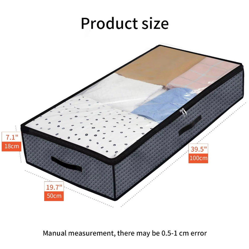 Under Bed Storage Bag with Clear Window | Foldable Clothes & Blanket Organizer Secondary image