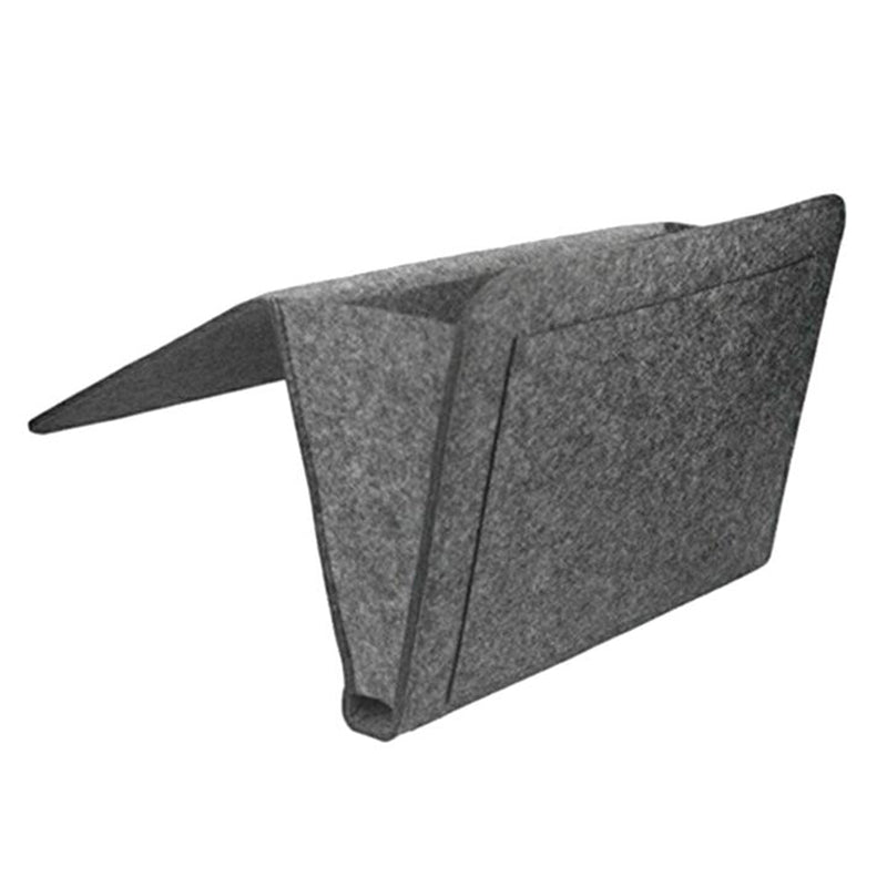 Bedside Storage Organizer Bag with Pockets | Felt Bed Hanging Caddy for Phone, Remote & Essentials