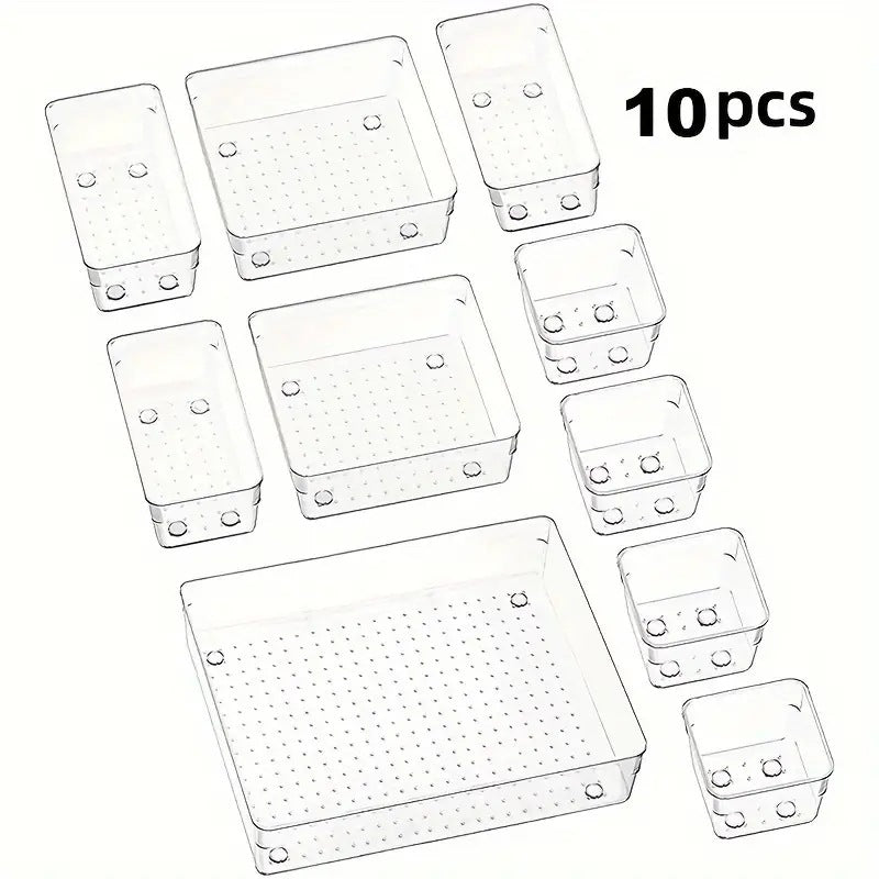 Desktop Drawer Organizer Bin | Plastic Storage Box for Stationery, Makeup & Small Items