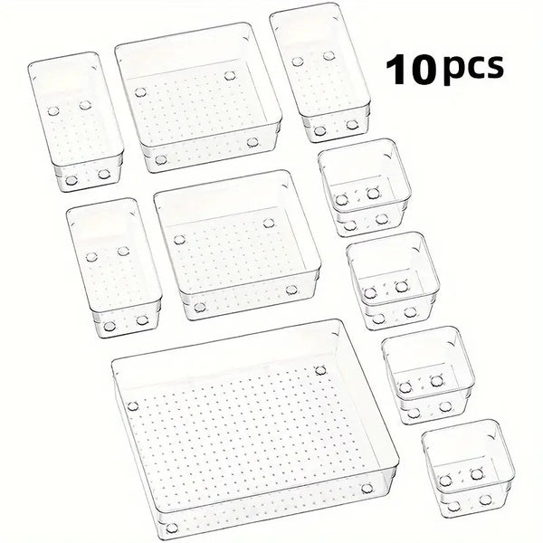 Desktop Drawer Organizer Bin | Plastic Storage Box for Stationery, Makeup & Small Items