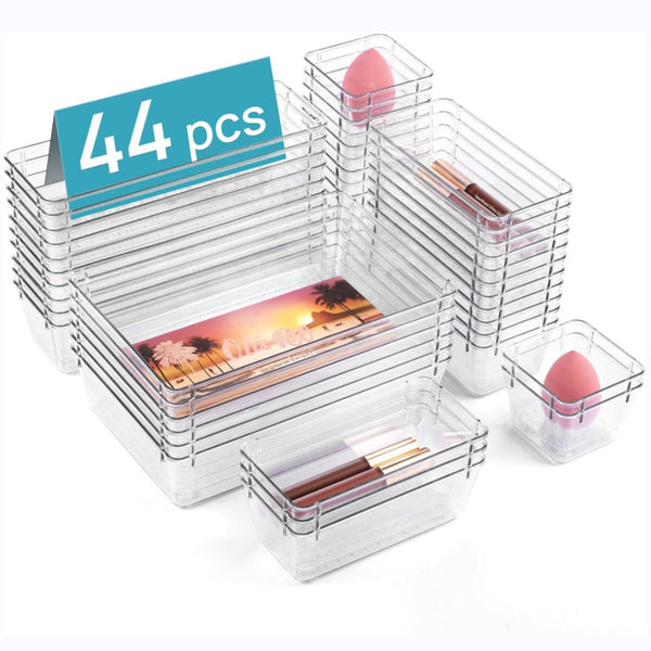 Desktop Drawer Organizer Bin | Plastic Storage Box for Stationery, Makeup & Small Items
