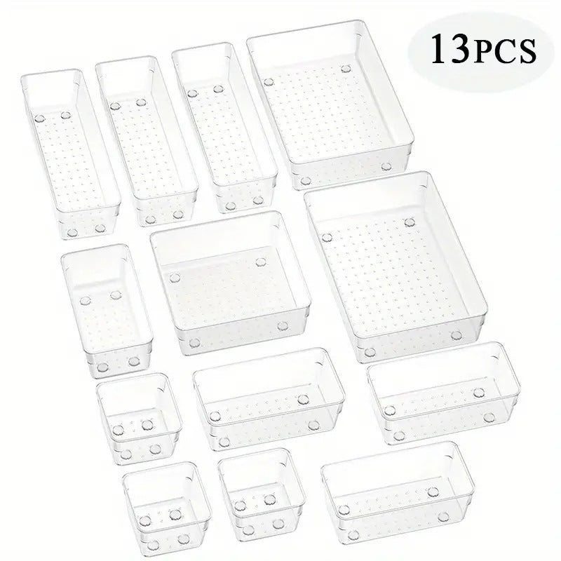 Desktop Drawer Organizer Bin | Plastic Storage Box for Stationery, Makeup & Small Items