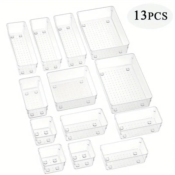 Desktop Drawer Organizer Bin | Plastic Storage Box for Stationery, Makeup & Small Items