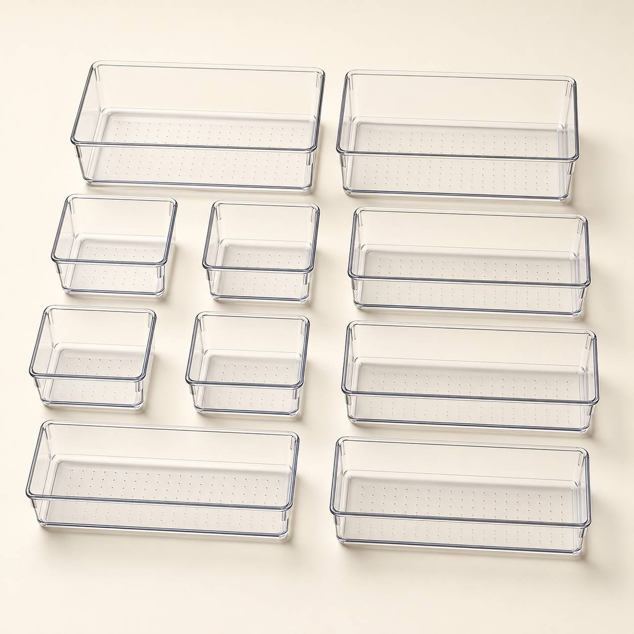 Desktop Drawer Organizer Bin | Plastic Storage Box for Stationery, Makeup & Small Items Main image