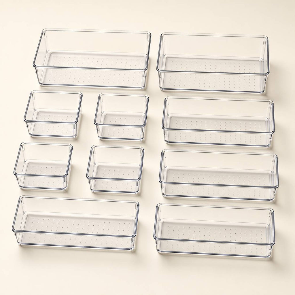 Desktop Drawer Organizer Bin | Plastic Storage Box for Stationery, Makeup & Small Items