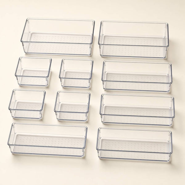 Desktop Drawer Organizer Bin | Plastic Storage Box for Stationery, Makeup & Small Items
