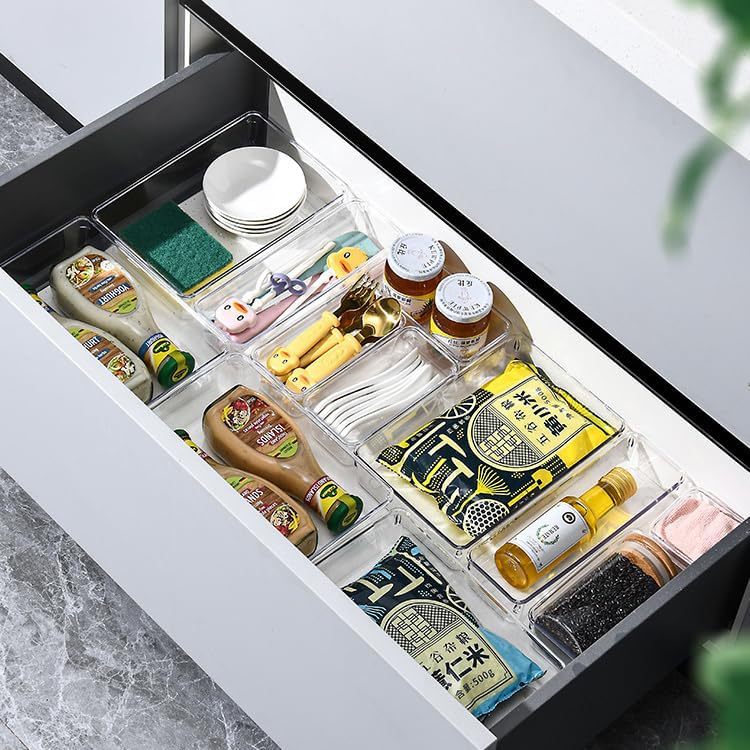 Desktop Drawer Organizer Bin | Plastic Storage Box for Stationery, Makeup & Small Items