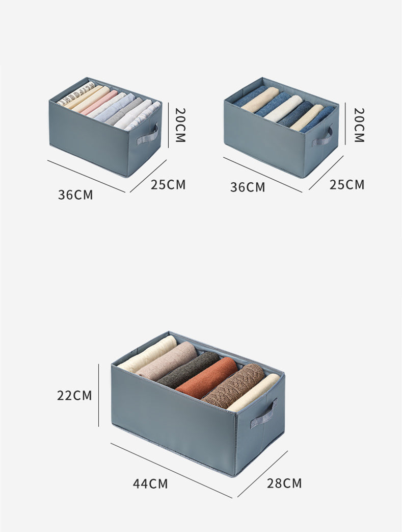 Foldable Drawer Organizer Box | Closet Storage Bin with Dividers for Clothes, Jeans & Sweaters