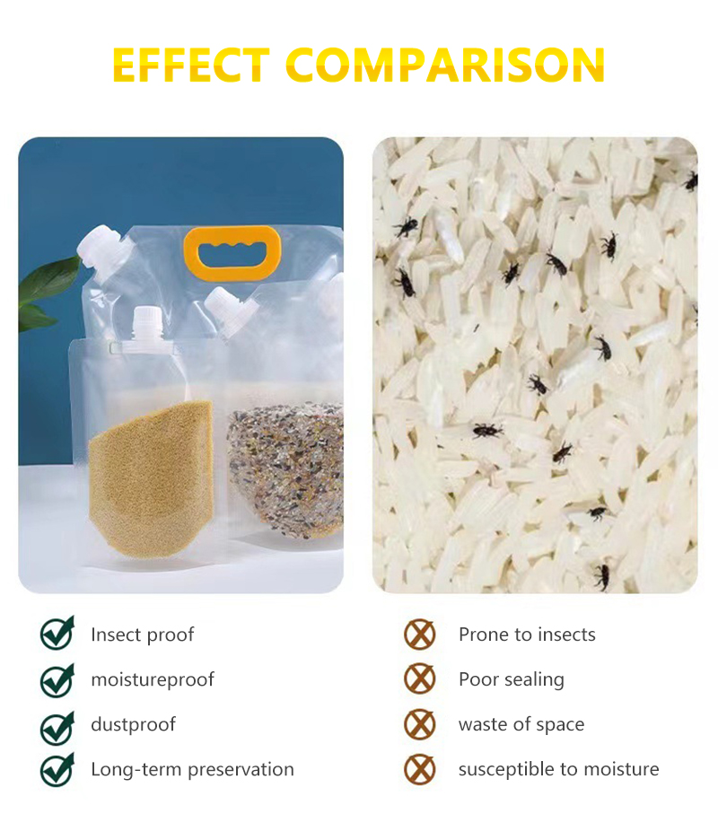 Kitchen Grain Storage Bags | Airtight Moisture-Proof Food Storage for Rice, Flour & Dry Goods