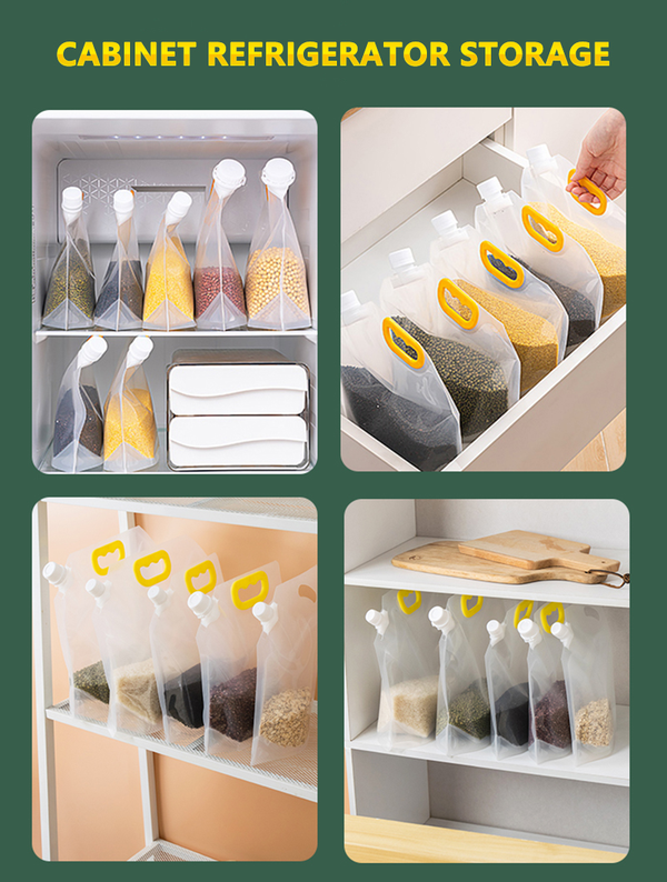 Kitchen Grain Storage Bags | Airtight Moisture-Proof Food Storage for Rice, Flour & Dry Goods