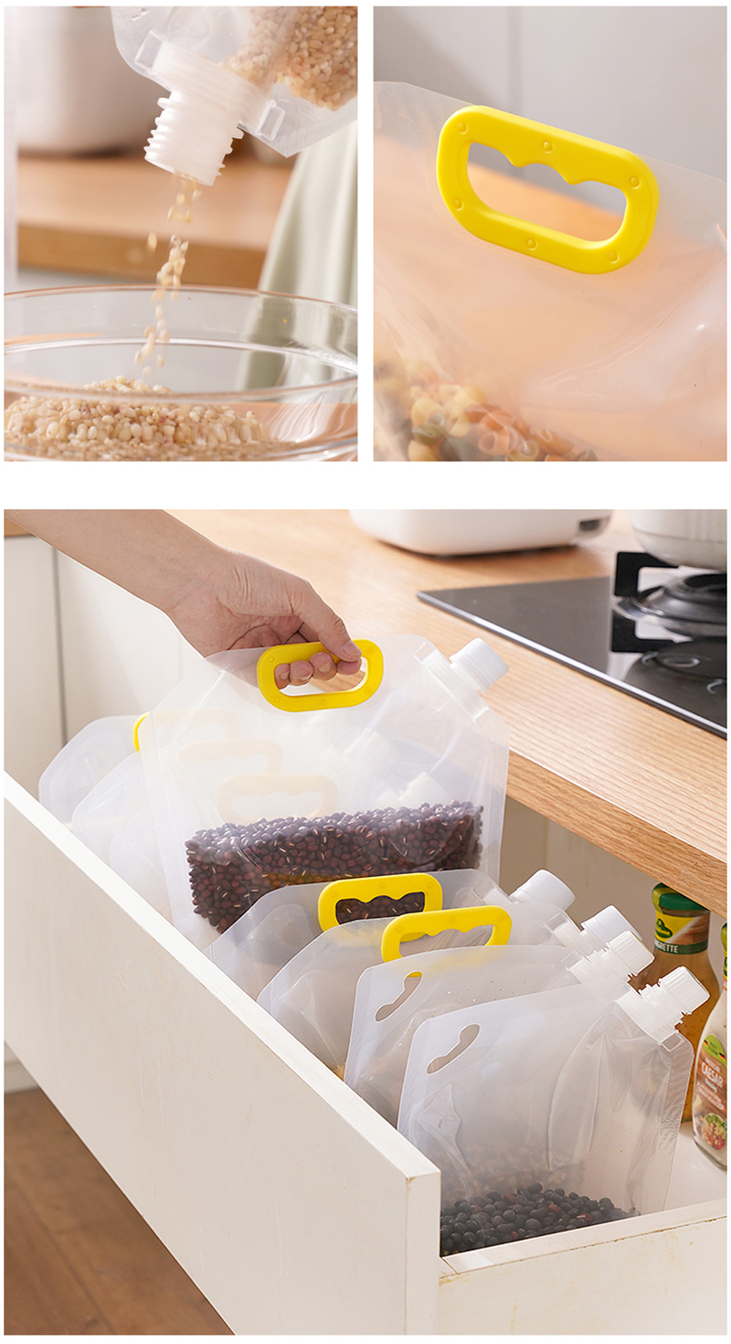 Kitchen Grain Storage Bags | Airtight Moisture-Proof Food Storage for Rice, Flour & Dry Goods