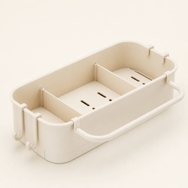 Wall Mounted Kitchen Sink Organizer Shelf | Multifunctional Storage Rack with Towel Bar & Hooks