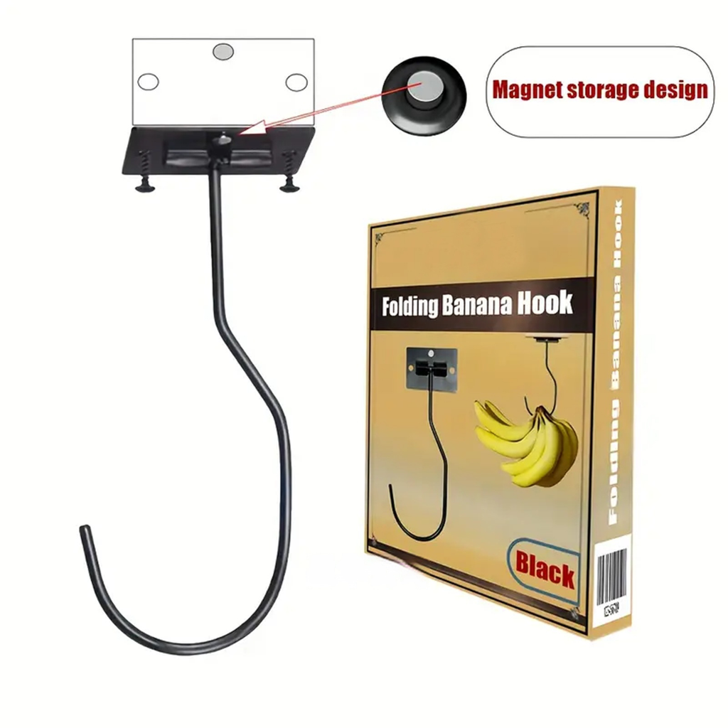 Self-Adhesive Under Cabinet Hooks | No-Drill Banana Hooks for Kitchen & Bathroom Organization