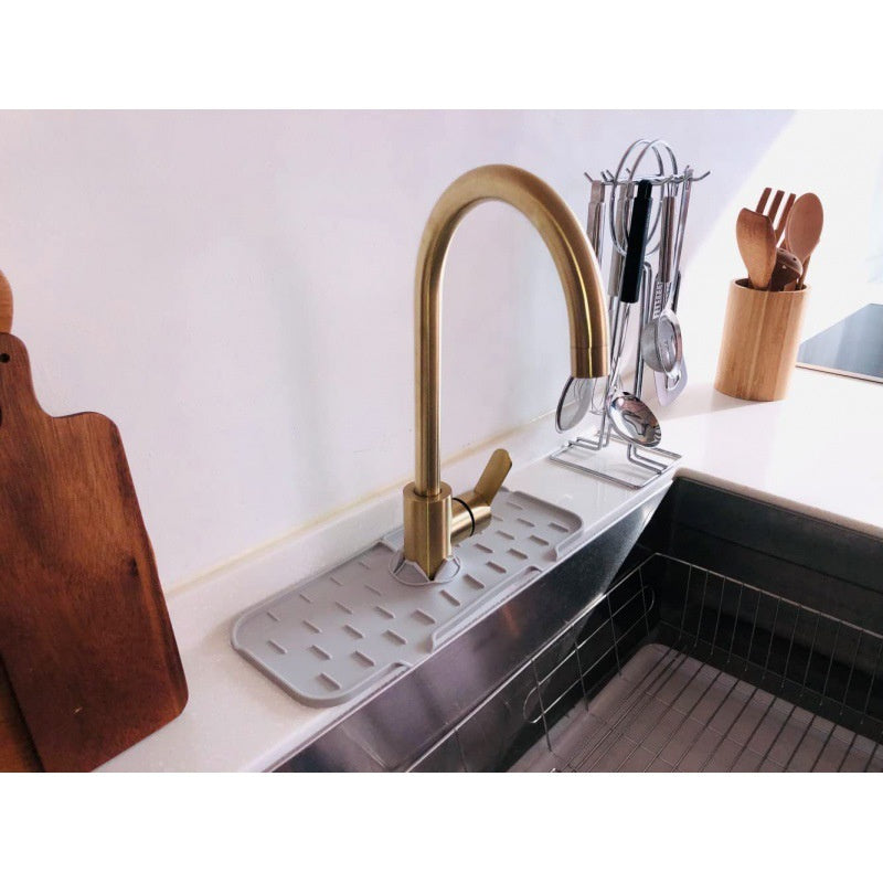 Silicone Faucet Absorbent Mat | Sink Splash Catcher & Countertop Drying Protector