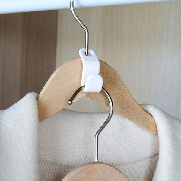 Space Saving Hanger Connector Hooks | Cascading Closet Organizer (6-Pack)