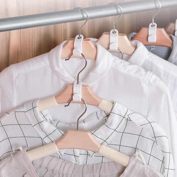 Space Saving Hanger Connector Hooks | Cascading Closet Organizer (6-Pack)