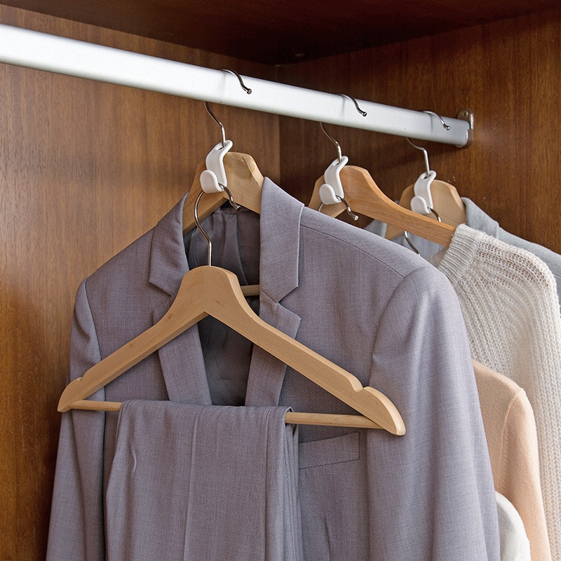Space Saving Hanger Connector Hooks | Cascading Closet Organizer (6-Pack)