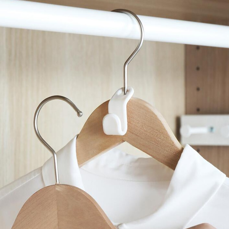 Space Saving Hanger Connector Hooks | Cascading Closet Organizer (6-Pack)