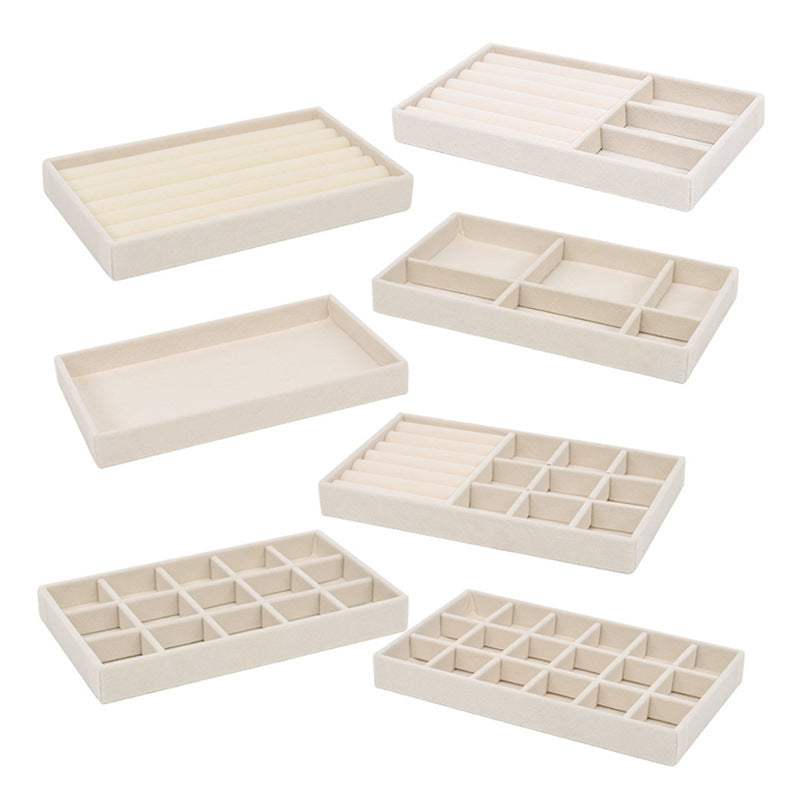 Velvet Drawer Organizer Tray | Modular Jewelry & Small Item Storage Box for Closet & Desk