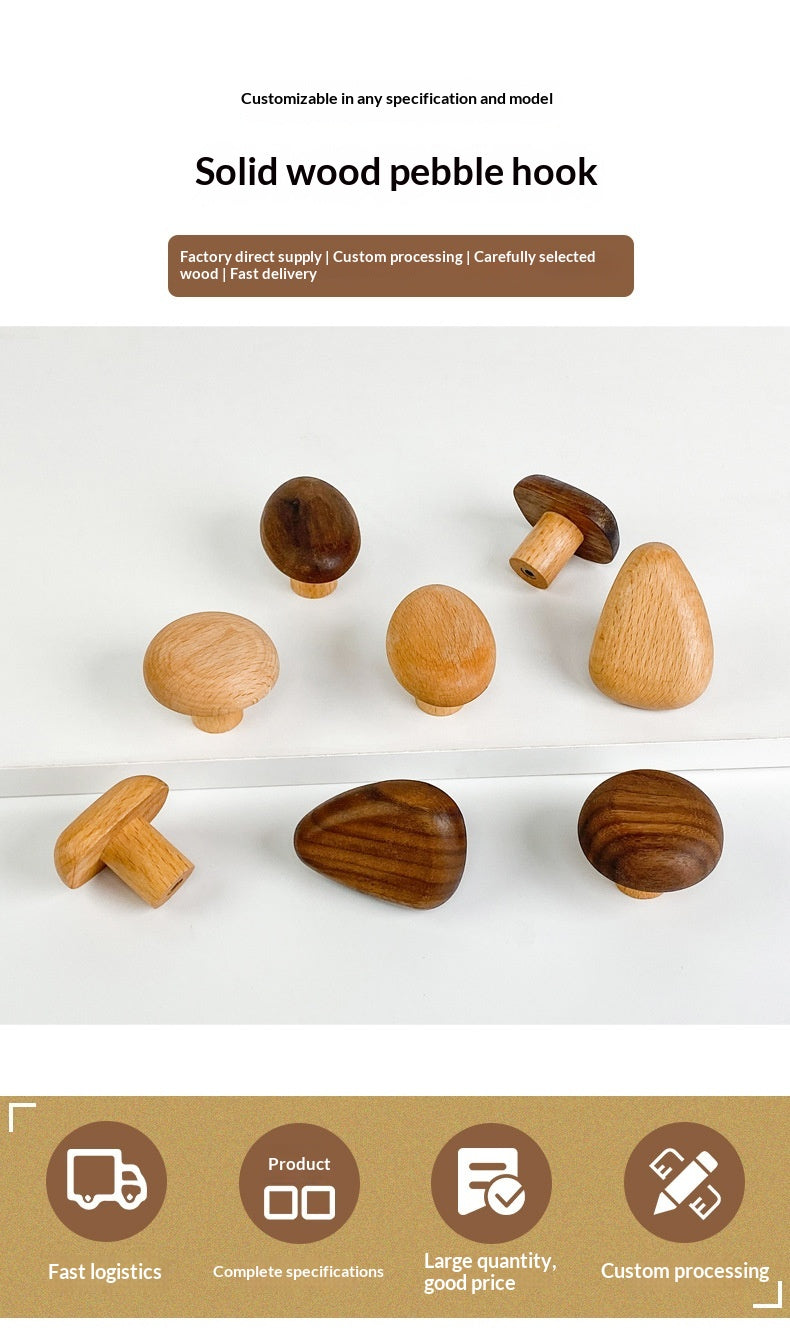 Wooden Wall Hooks | Modern Adhesive Coat Hooks for Entryway, Bathroom & Bedroom