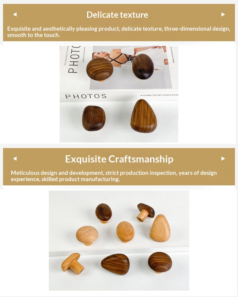 Wooden Wall Hooks | Modern Adhesive Coat Hooks for Entryway, Bathroom & Bedroom