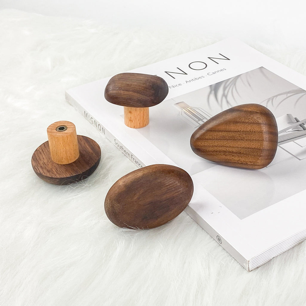 Wooden Wall Hooks | Modern Adhesive Coat Hooks for Entryway, Bathroom & Bedroom