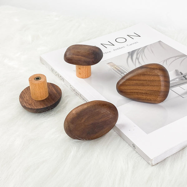 Wooden Wall Hooks | Modern Adhesive Coat Hooks for Entryway, Bathroom & Bedroom